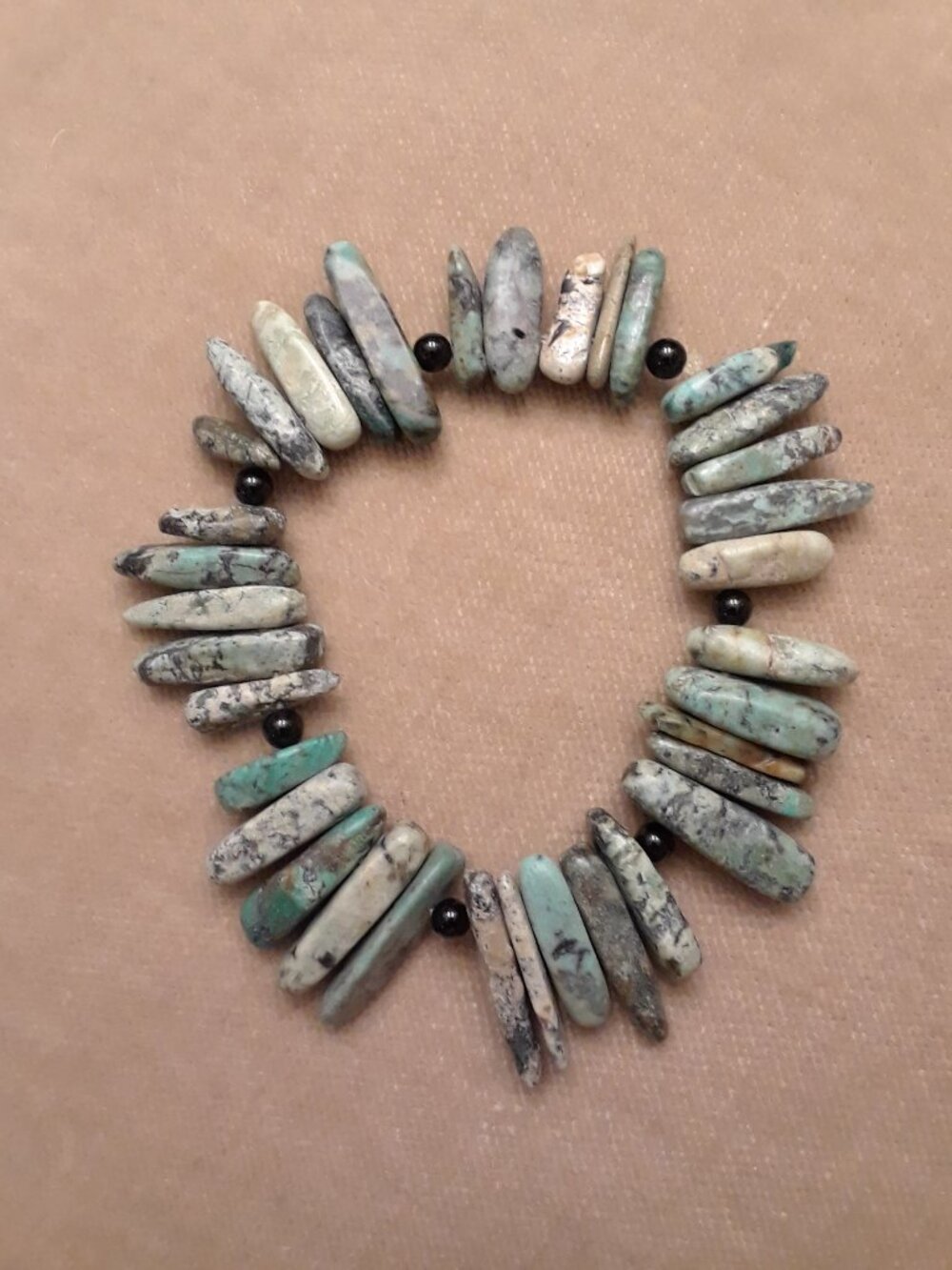 Spike Stone Bead Bracelet